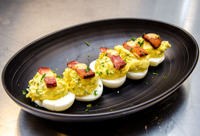 Deviled Eggs w/ Bacon